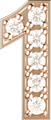 Letters Pink Gold Perso
