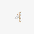 Serti sur Vide スタッドピアス ピンクゴールド ペアシェイプダイヤモンド1石
