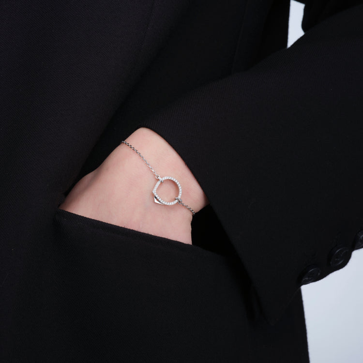 Antifer チェーンブレスレット ホワイトゴールド パヴェダイヤモンド