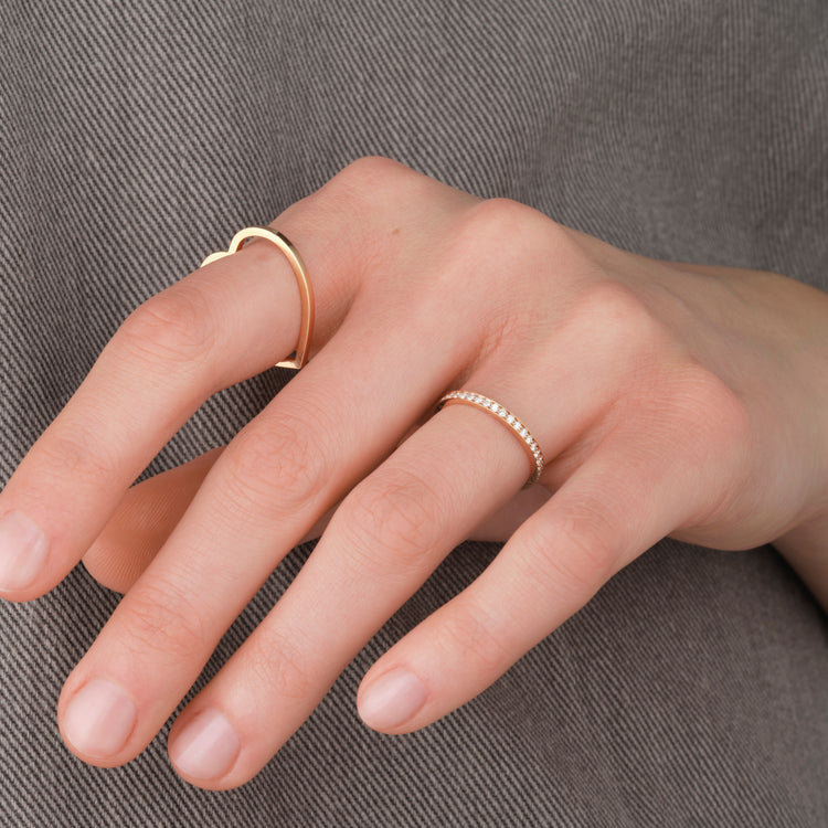 Antifer ハートリング ピンクゴールド