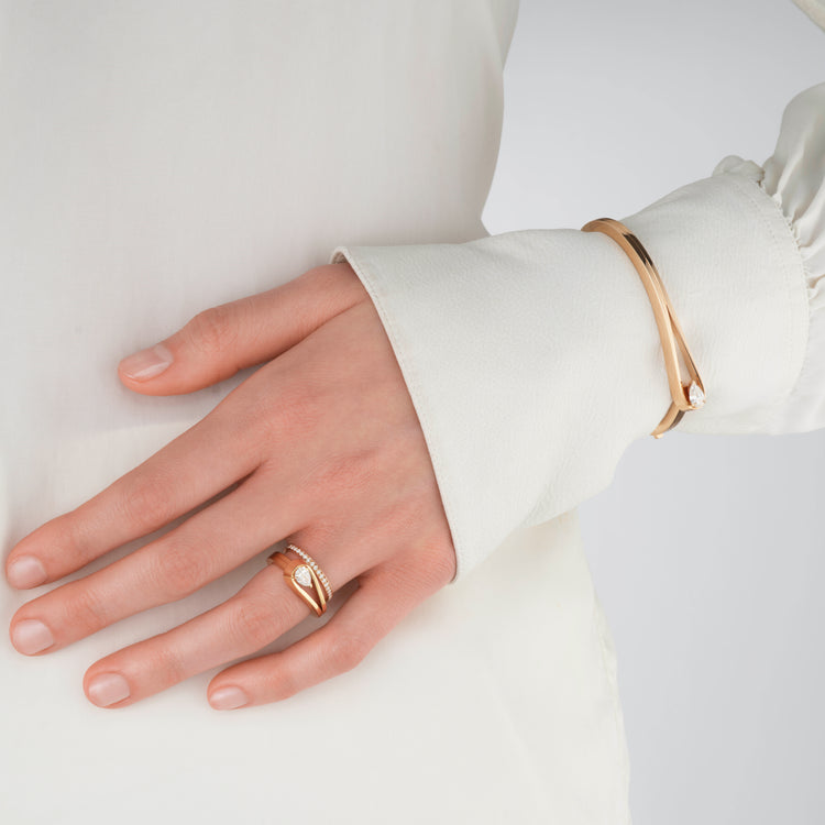 Serti Inversé リング ピンクゴールド