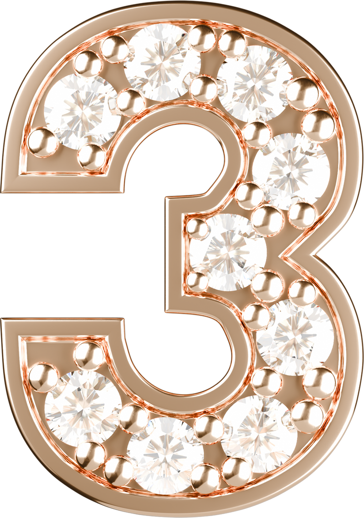 Letters Pink Gold Perso