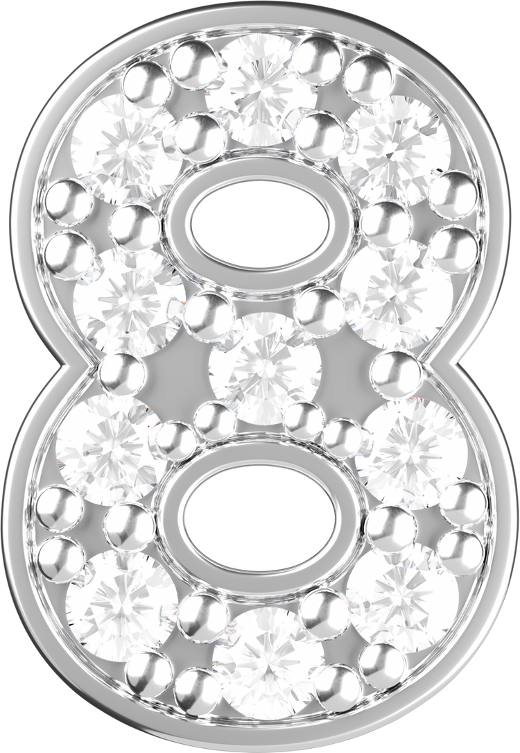 Letters White Gold Perso