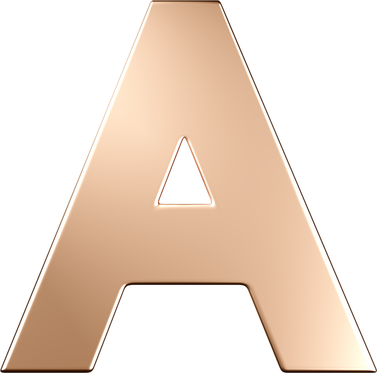 Letters Pink Gold Perso
