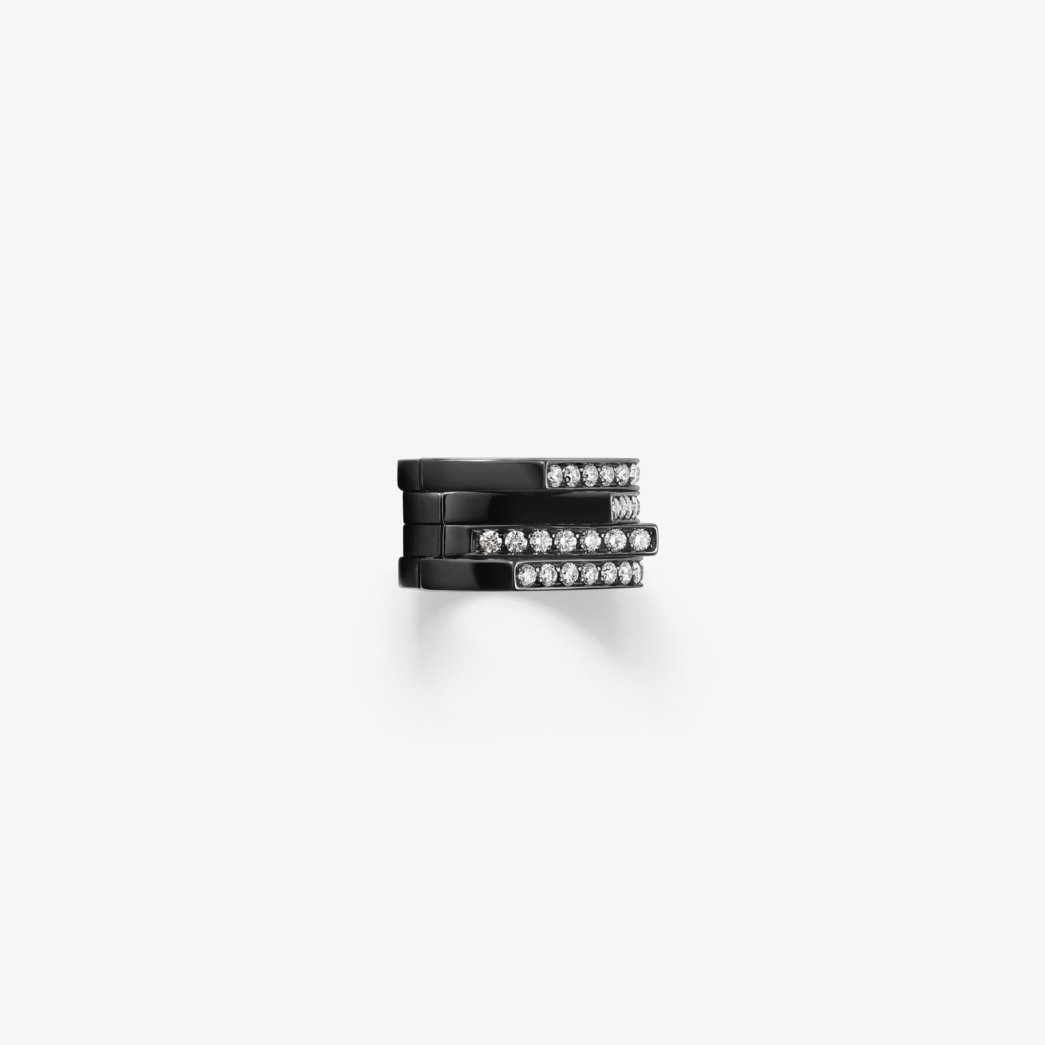 Antifer 4連イヤーカフブラックゴールド パヴェダイヤモンド