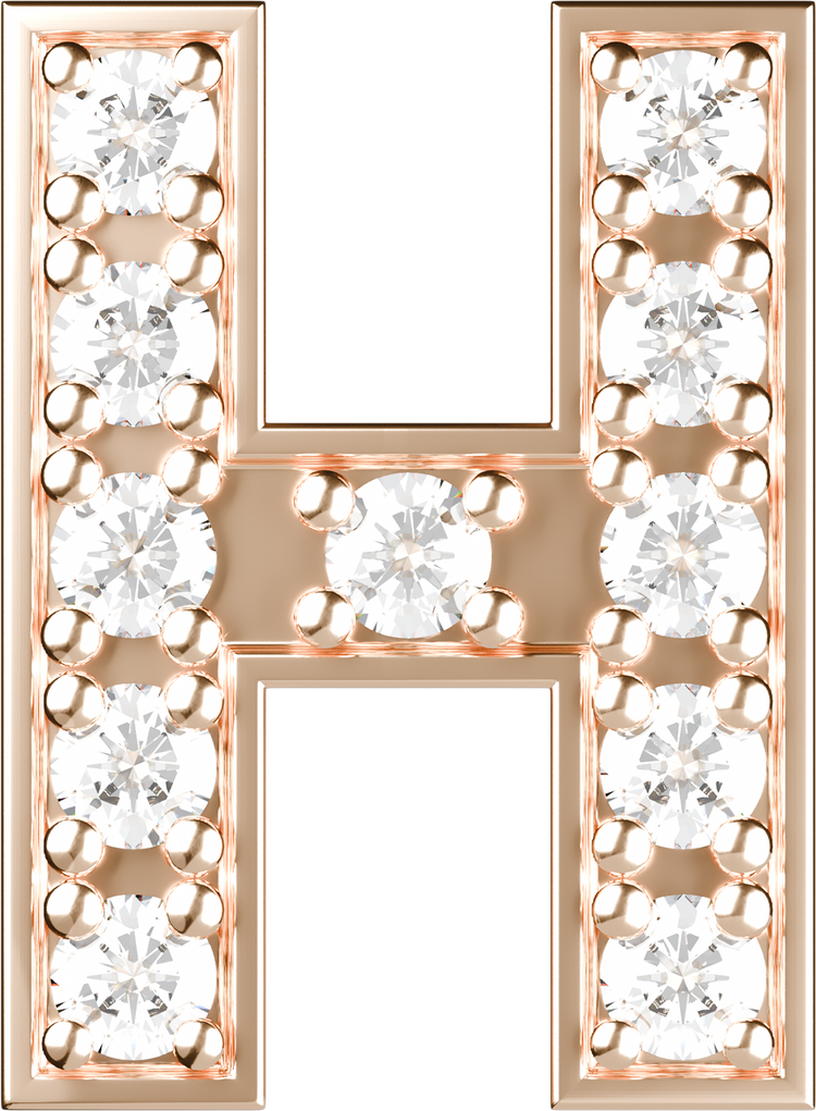 Letters Pink Gold Perso