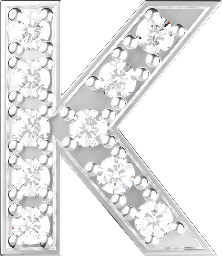 Letters White Gold Perso