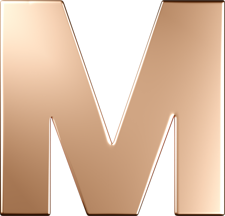 Letters Pink Gold Perso