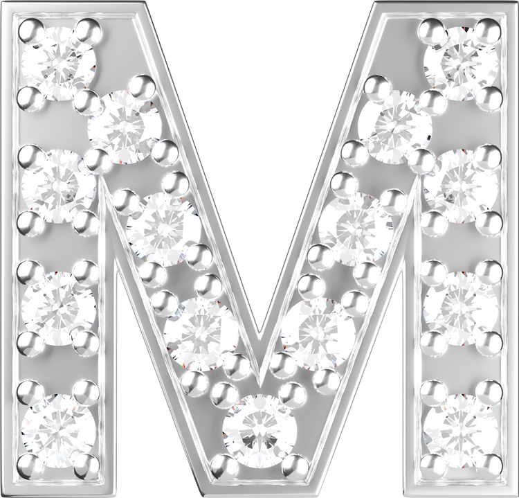 Letters White Gold Perso