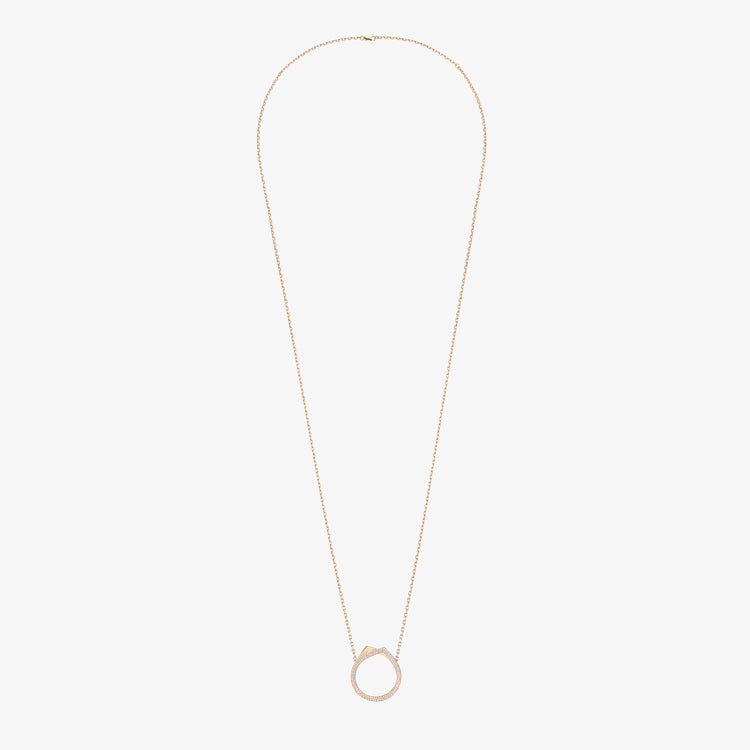 Antifer ロングペンダント ピンクゴールド パヴェダイヤモンド