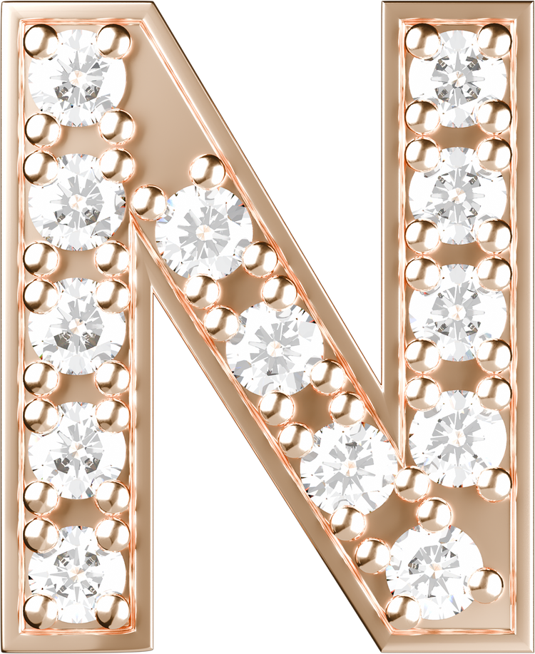 Letters Pink Gold Perso