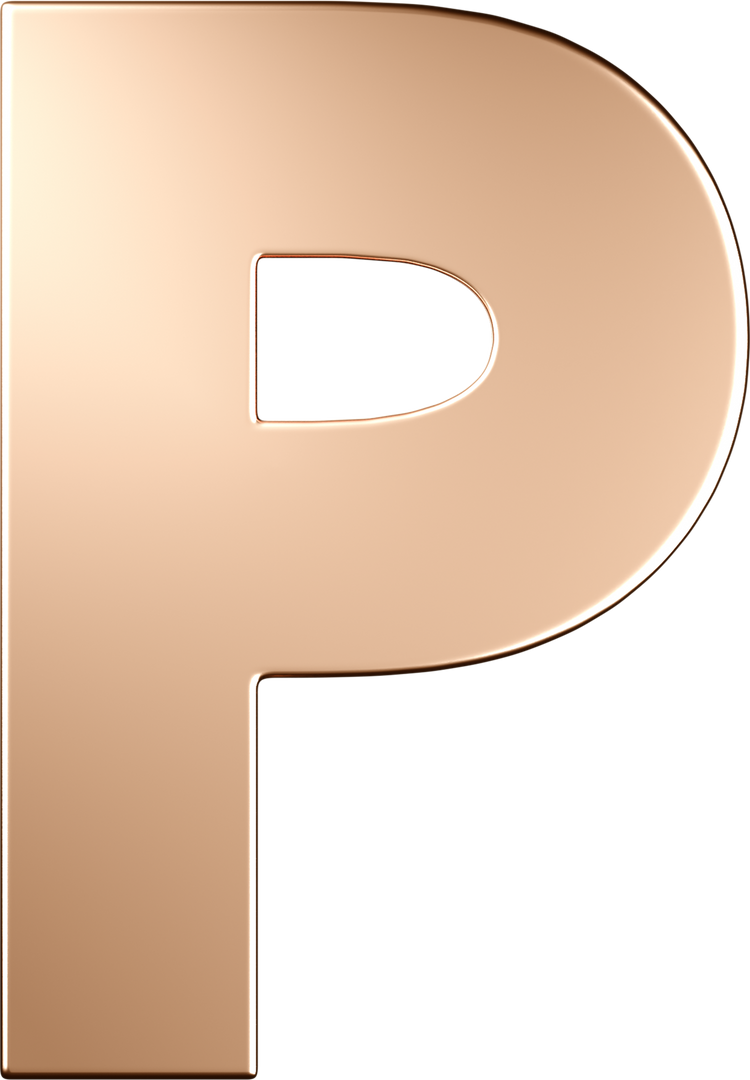 Letters Pink Gold Perso