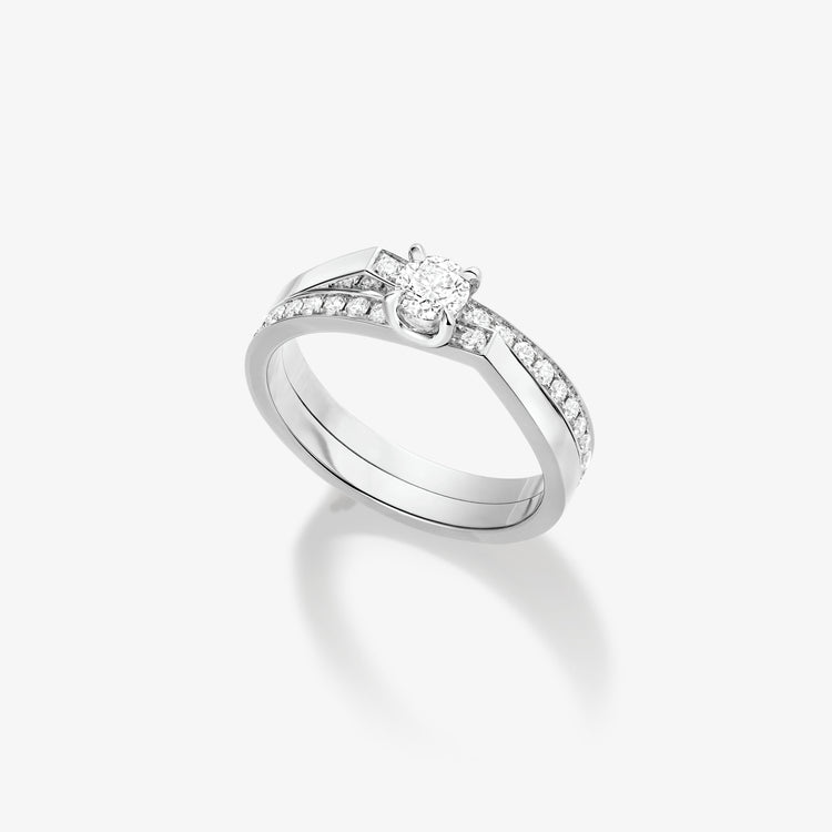 アンティフェール２連 ブライダルリング 0,25 ct