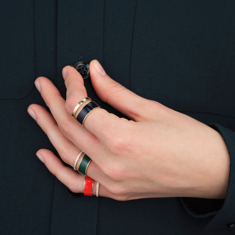 Berbere Chromatic ネイビーブルーリング ピンクゴールド