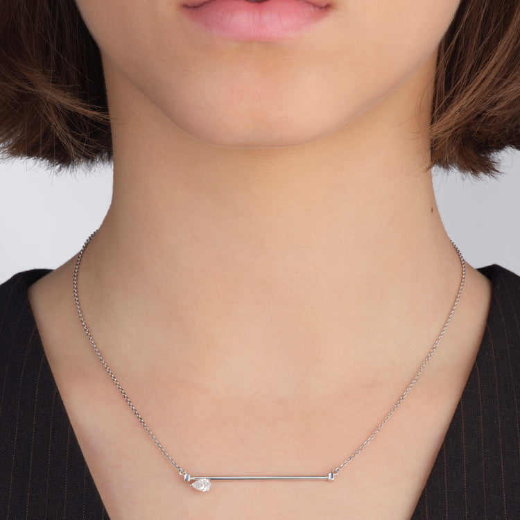 Serti sur Vide ペンダント ホワイトゴールド