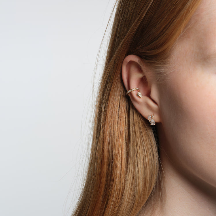 Serti sur Vide イヤーカフ ピンクゴールド