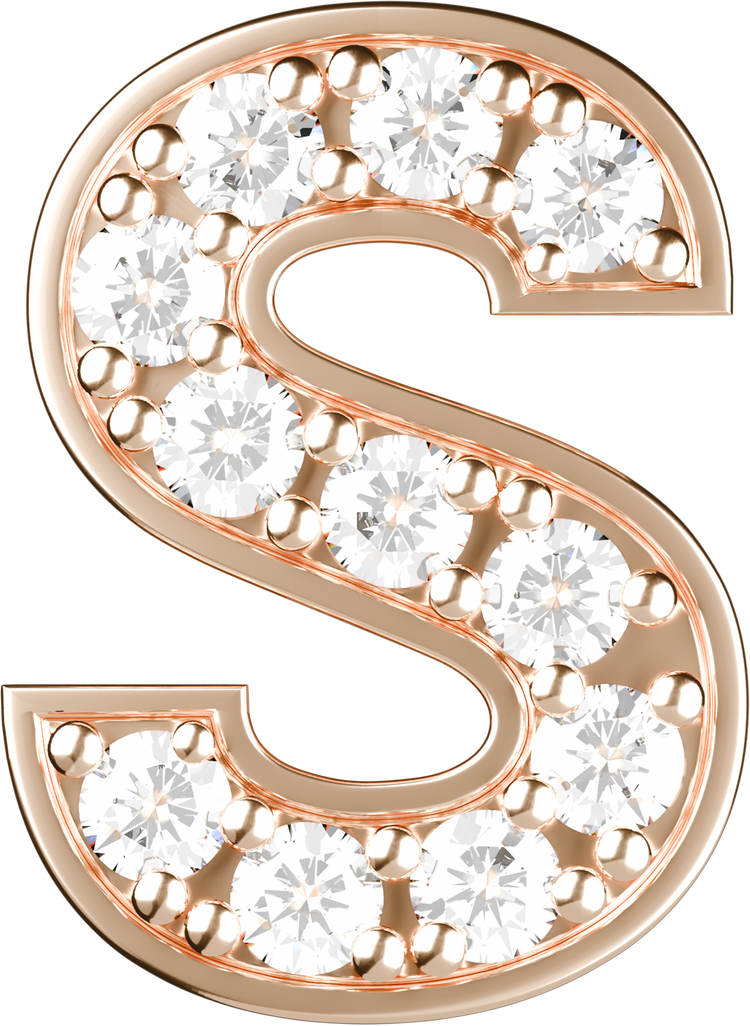 Letters Pink Gold Perso