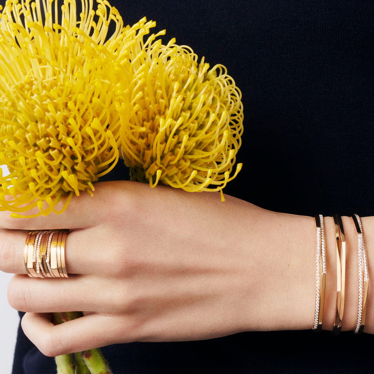 Antifer 10連 リング ピンクゴールド パヴェダイヤモンド