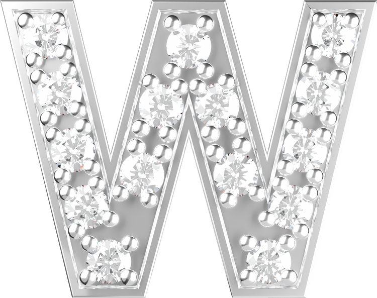 Letters White Gold Perso