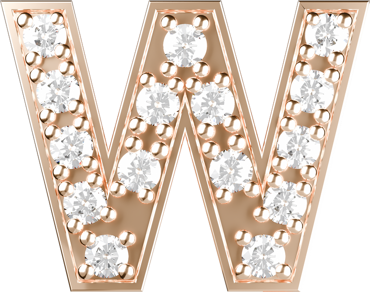 Letters Pink Gold Perso