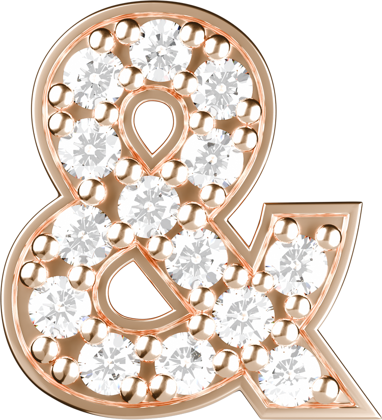 Letters Pink Gold Perso