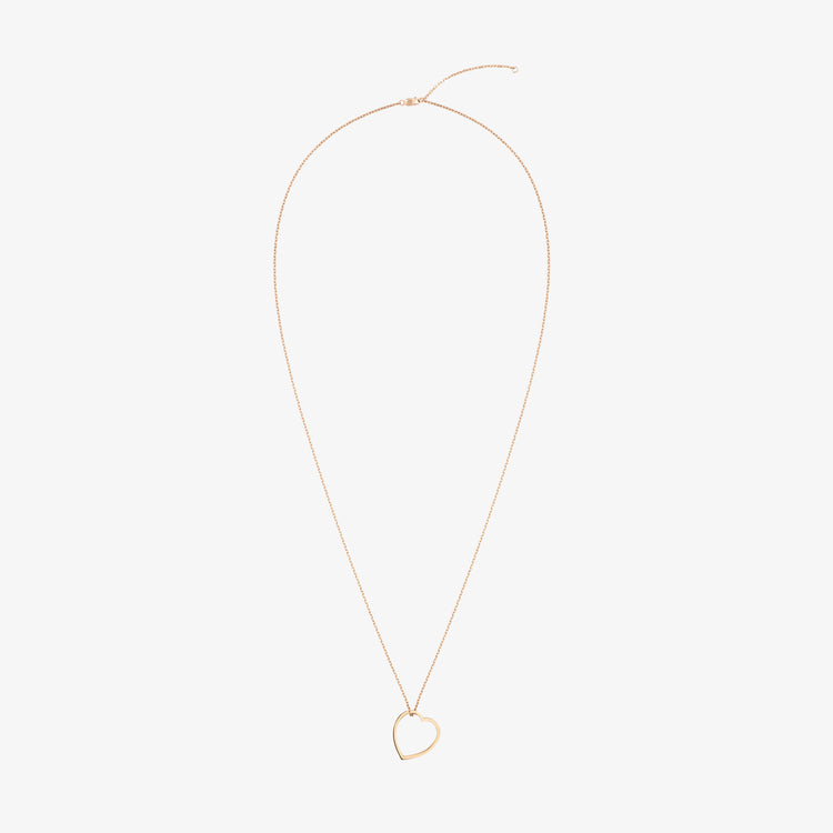 Antifer ハート ロングペンダント ピンクゴールド