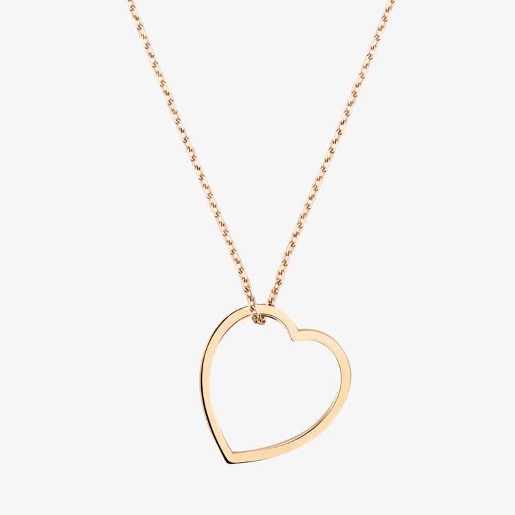 Antifer ハート ロングペンダント ピンクゴールド