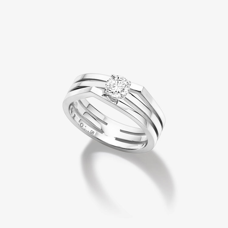 Antifer 3連 アンティフェールブライダルリング  0.3ct