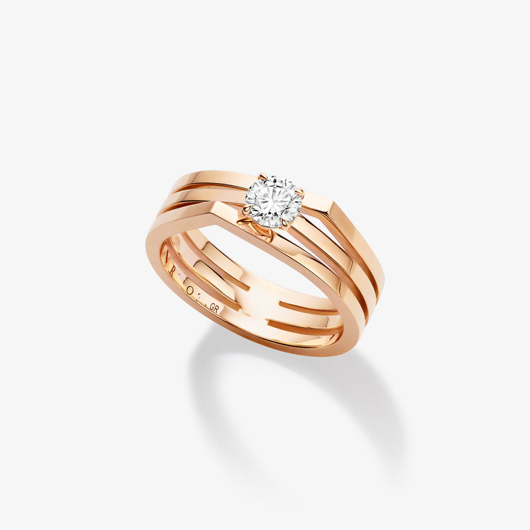 Antifer 3連 アンティフェールブライダルリング 0.5ct