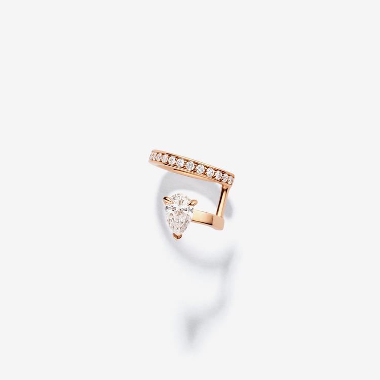 Serti sur Vide イヤーカフ ピンクゴールド