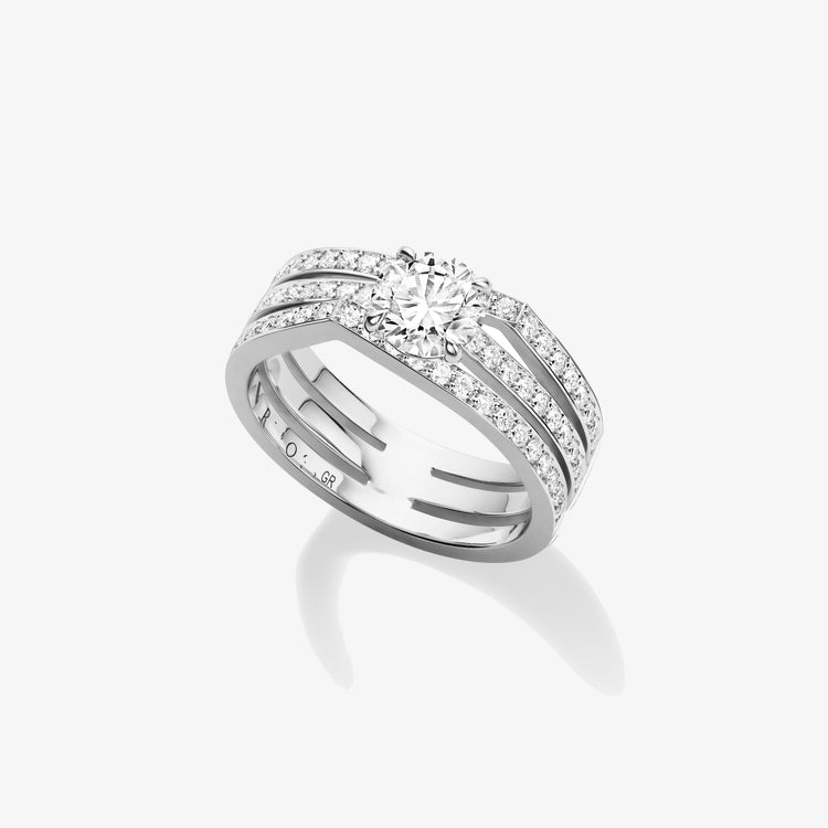 Antifer 3連 アンティフェールブライダルリング 1,0ct