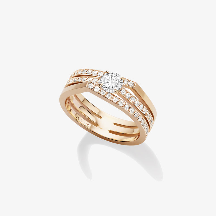 Antifer 3連 アンティフェールブライダルリング 0.5ct