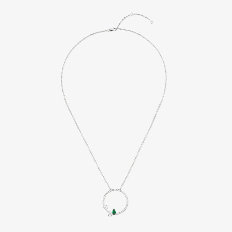 Serti sur Vide ペンダント エメラルド